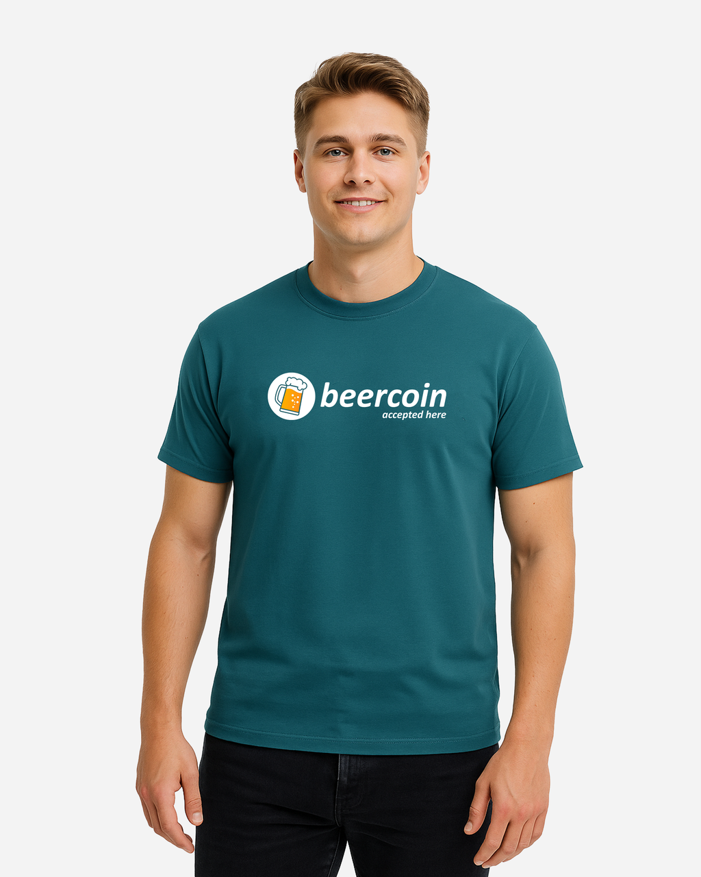 Beercoin Accepted Here T-Shirt – Unisex DTF Printed Crypto Beer Tee