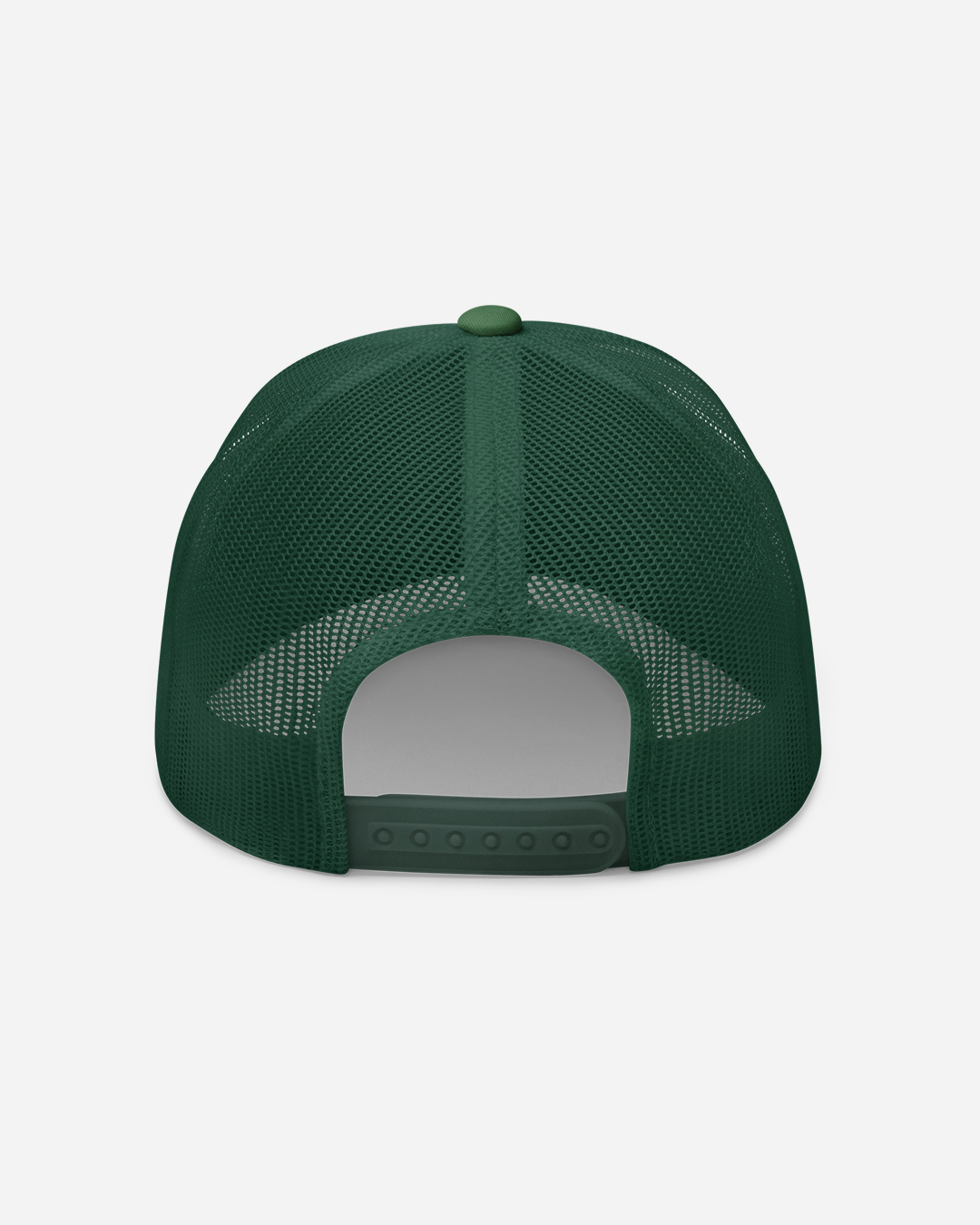 “In Beer We Trust” Evergreen Trucker Cap – Unisex Flat Embroidery Mesh Snapback Hat