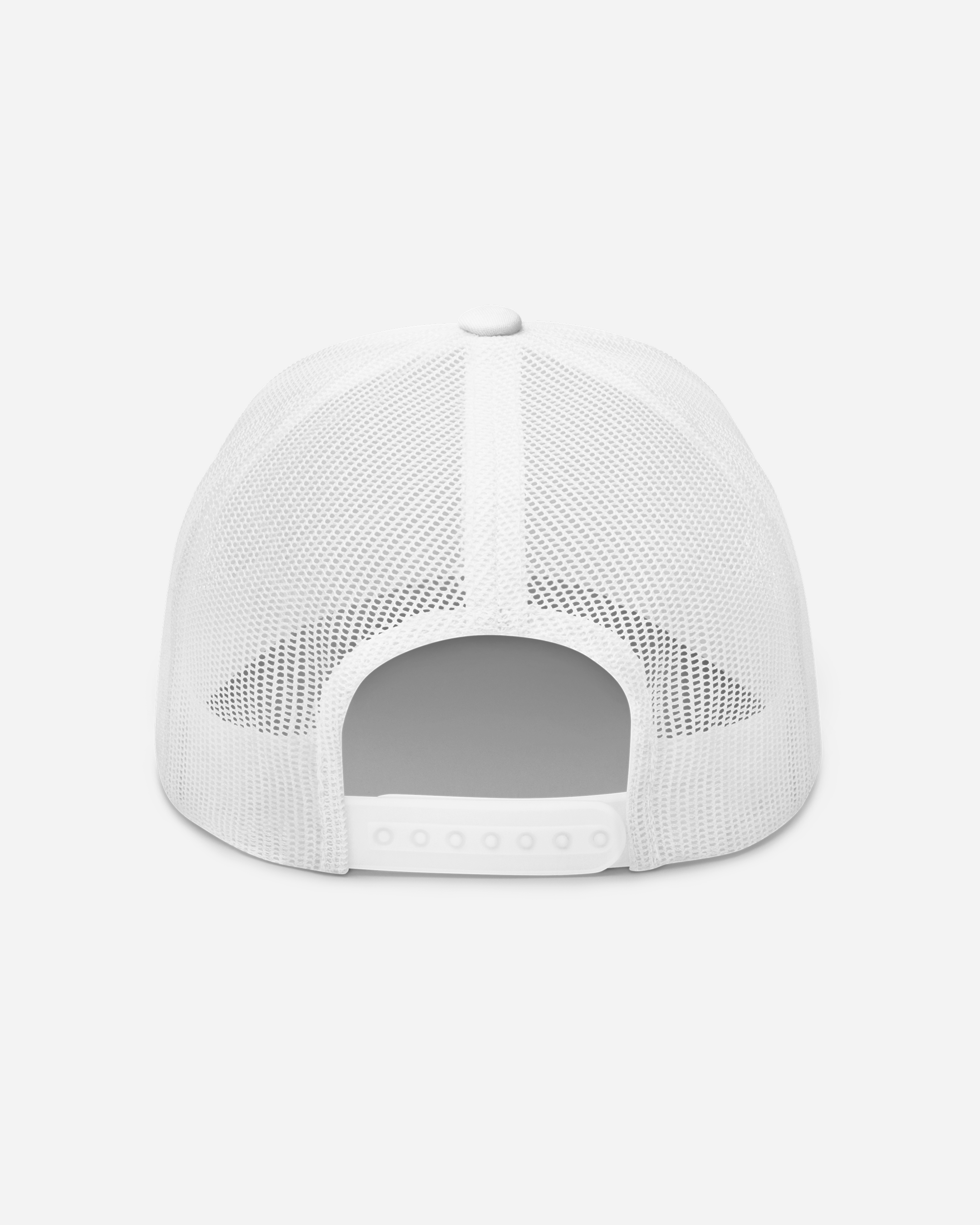 Checkmark Confidence Unisex Trucker Hat – White 3D Puff Embroidery Edition