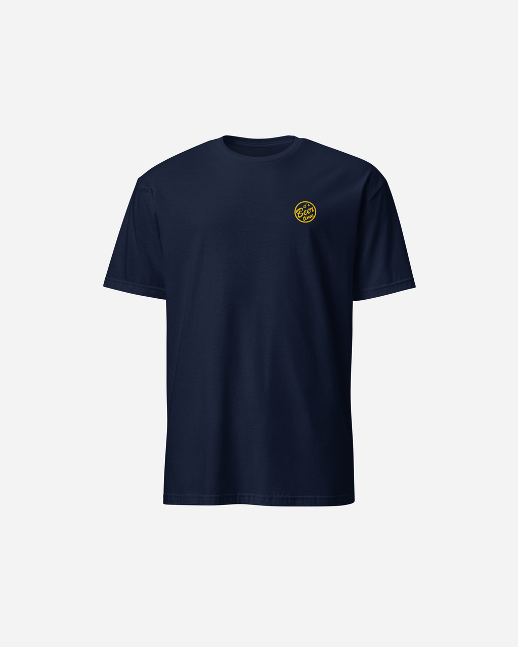 Beer Time Unisex T-Shirt – Minimal Flat Embroidery Logo Tee