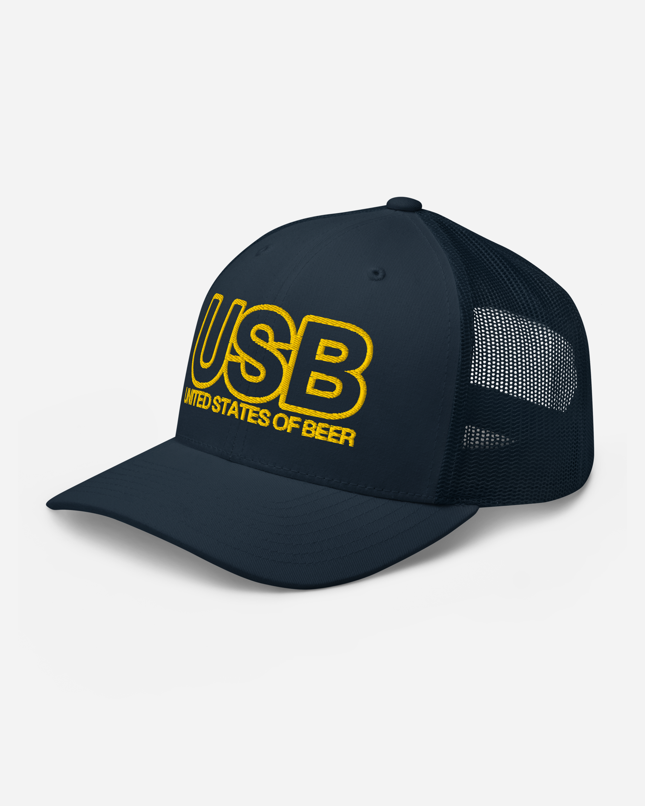 USB Unisex Trucker Cap – Flat Embroidery Logo Hat