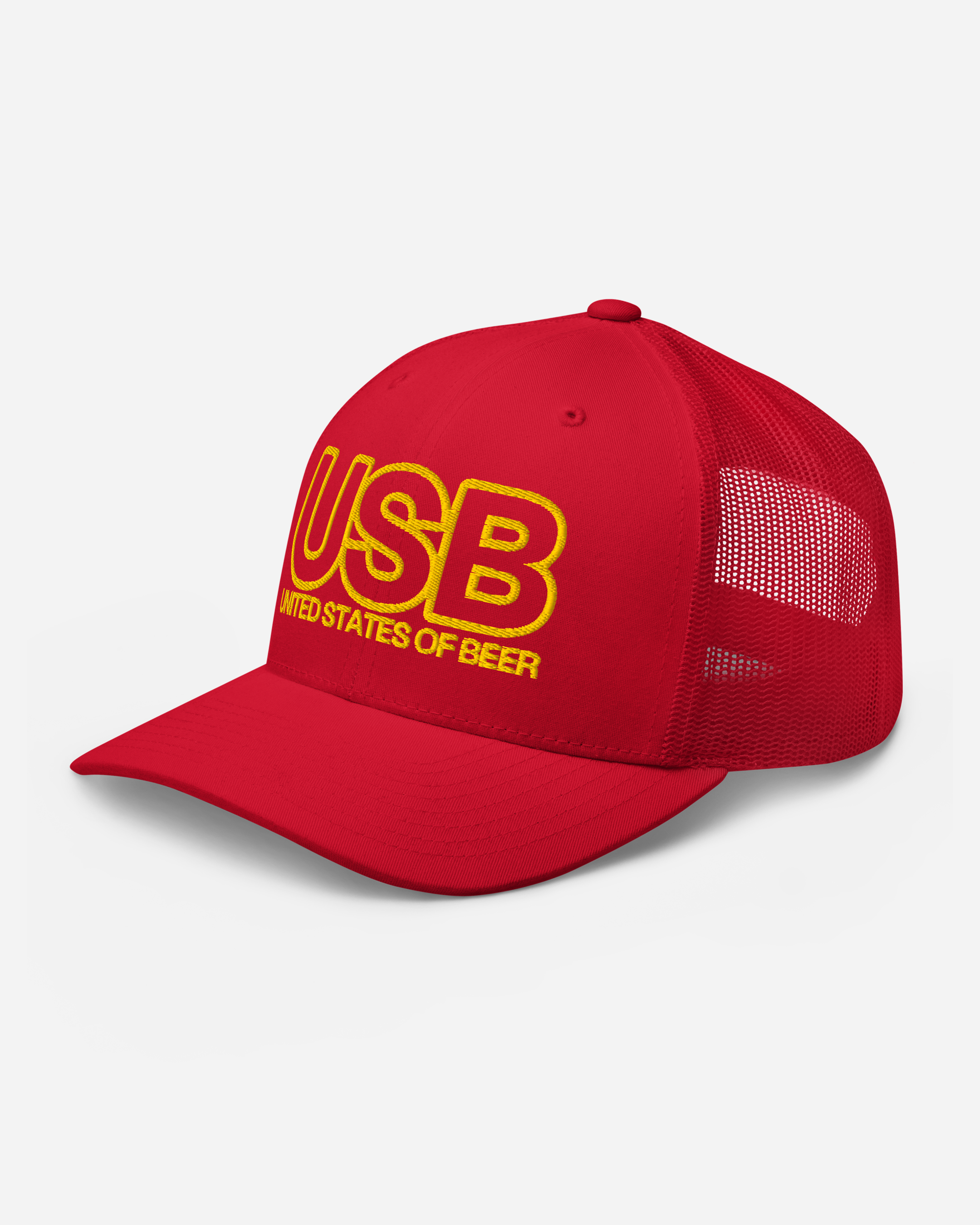 USB Unisex Trucker Cap – Flat Embroidery Logo Hat
