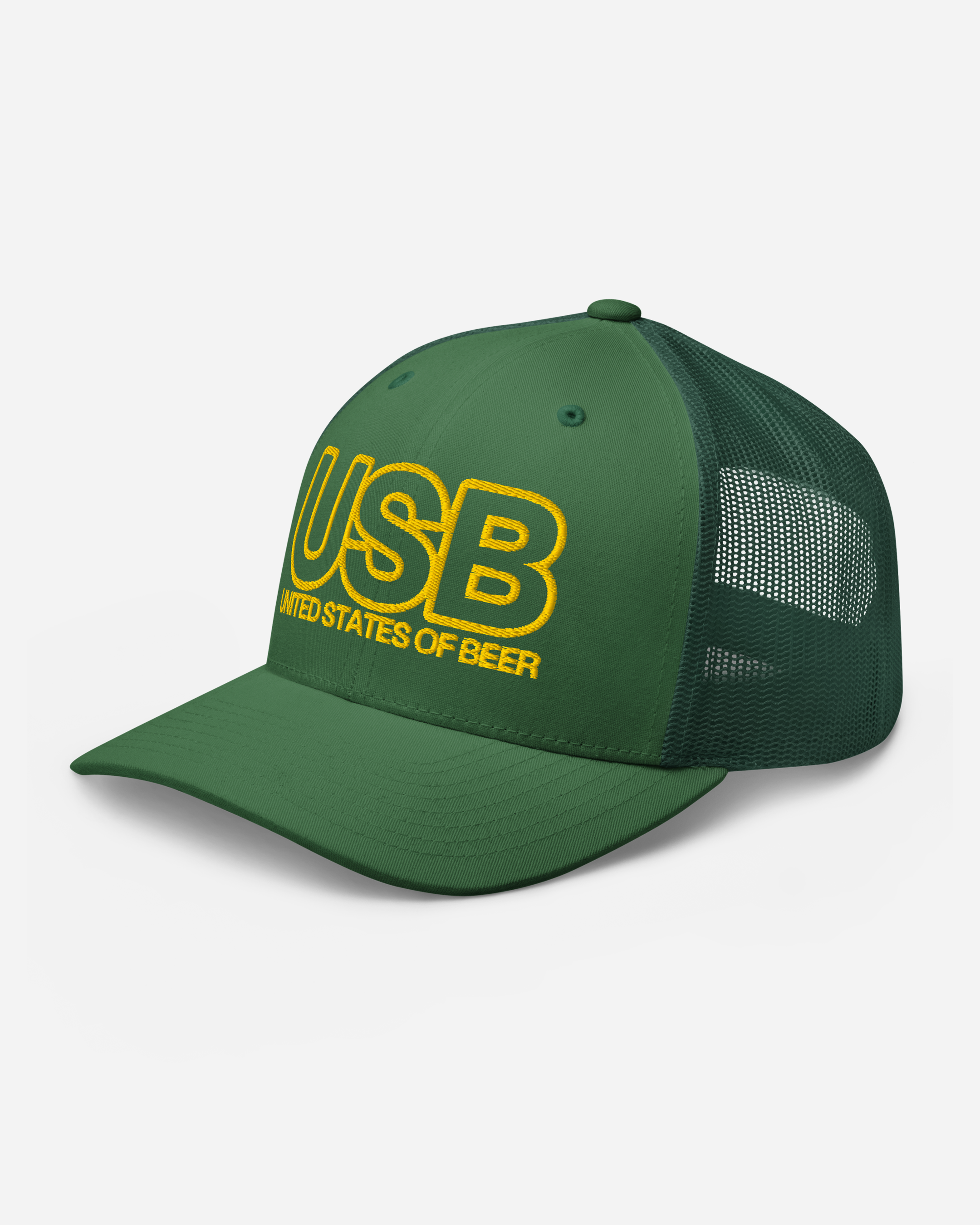 USB Unisex Trucker Cap – Flat Embroidery Logo Hat