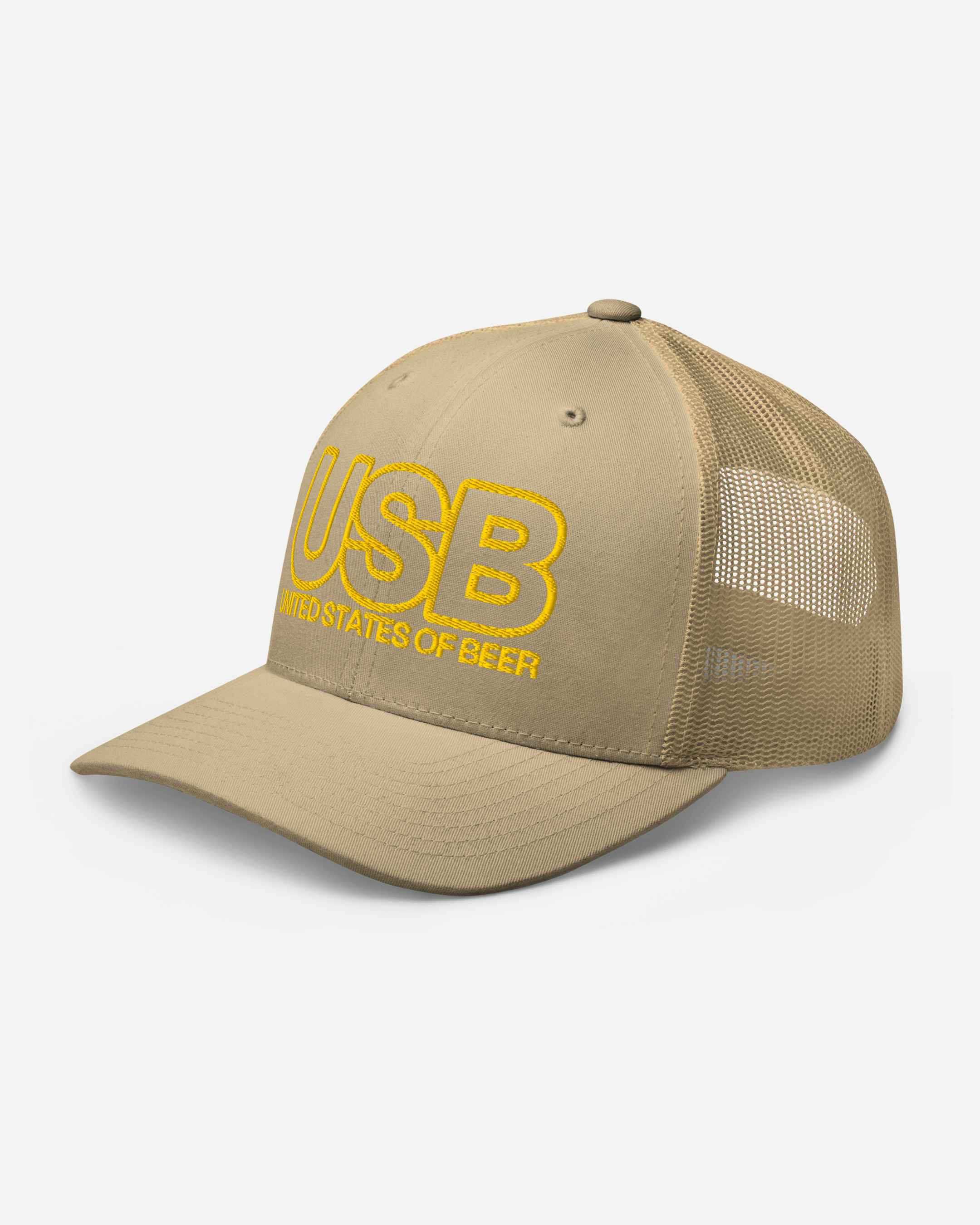 USB Unisex Trucker Cap – Flat Embroidery Logo Hat