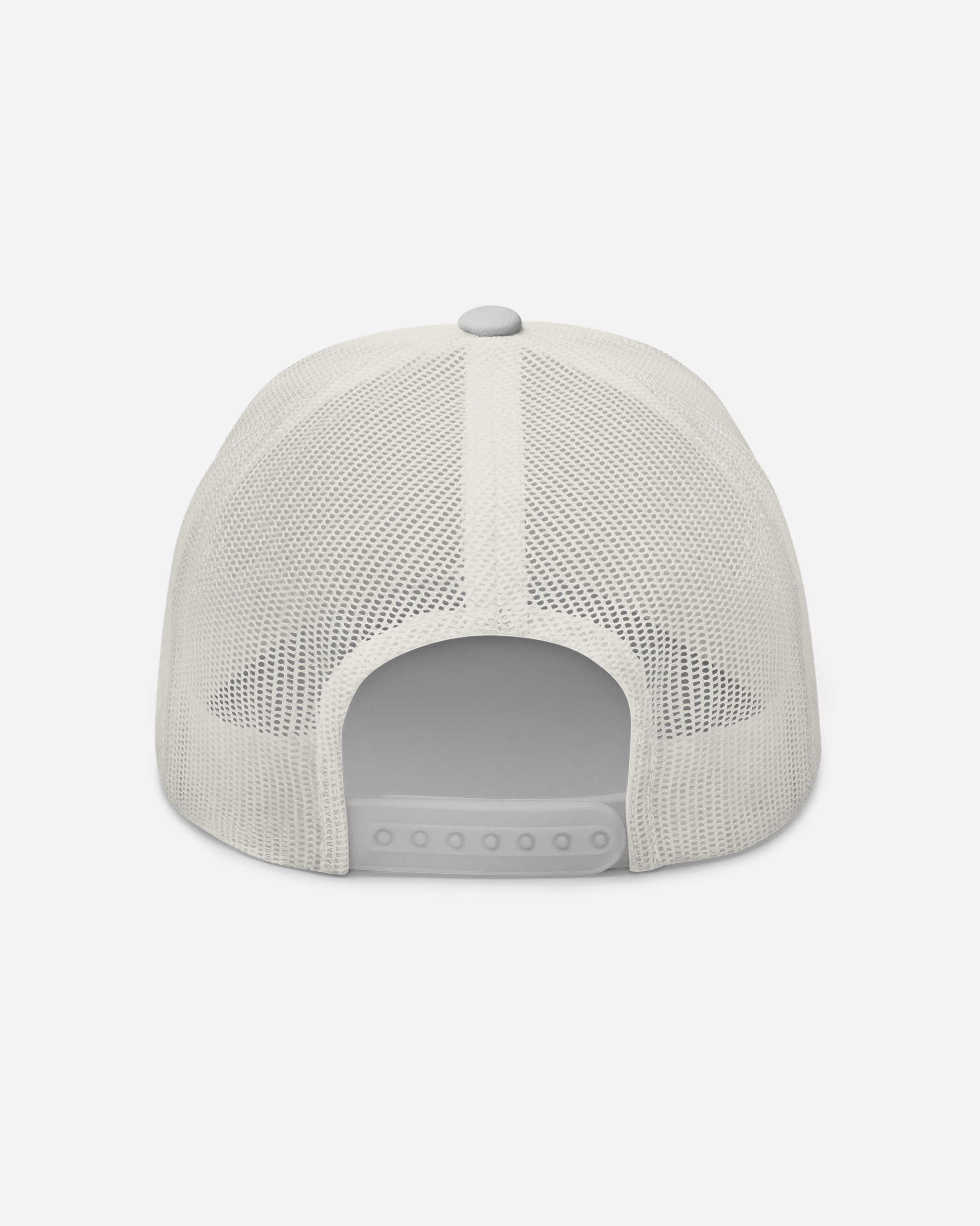 Aura Insight Yin Yang Trucker Cap – Silver, White & Navy Unisex Hat with Flat Embroidery | Aurasoma Inspired Streetwear