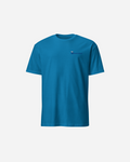 Unisex Sapphire Blue T-Shirt with Flat Embroidery Logo – Premium Cotton Crew Neck