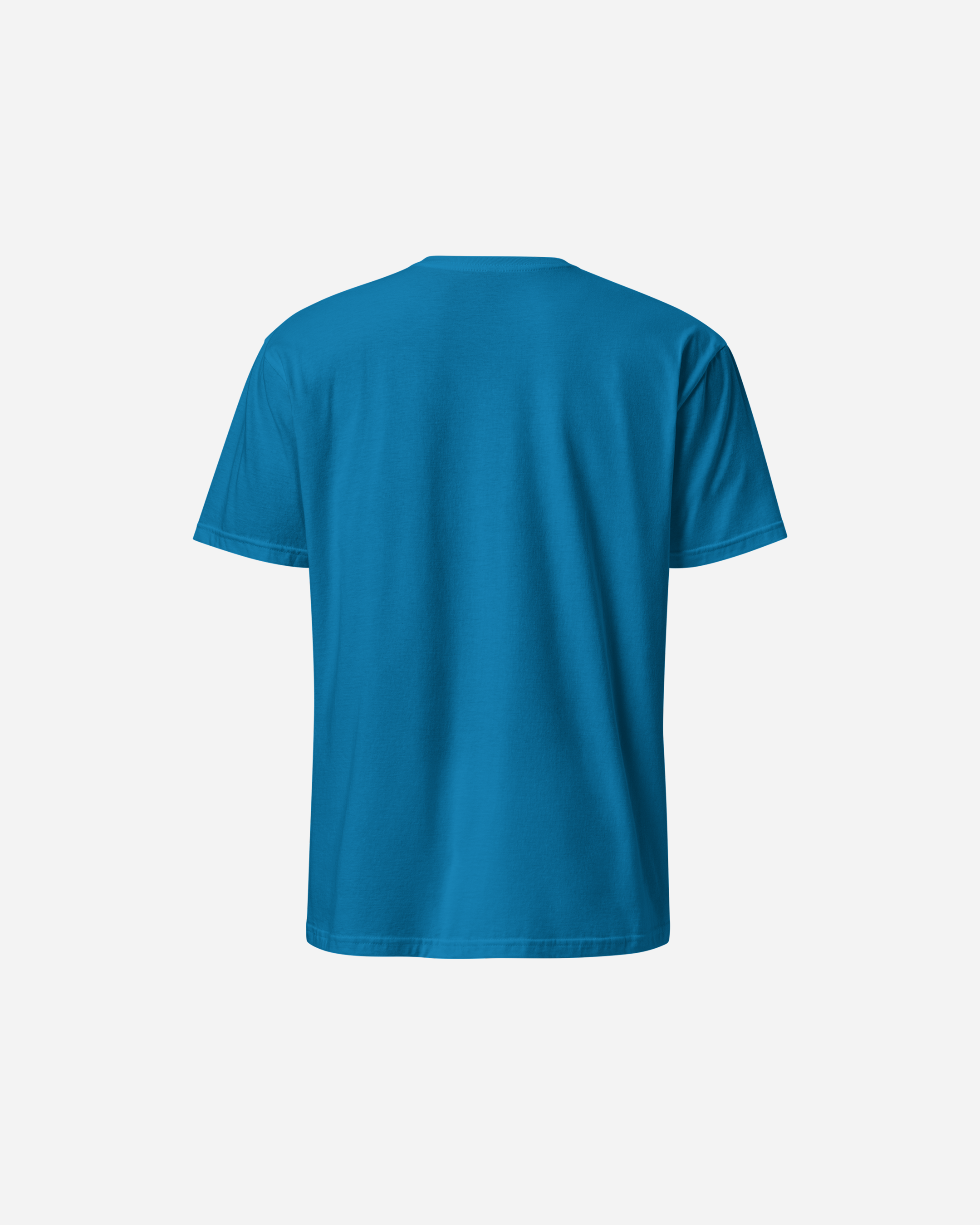 Unisex Sapphire Blue T-Shirt with Flat Embroidery Logo – Premium Cotton Crew Neck