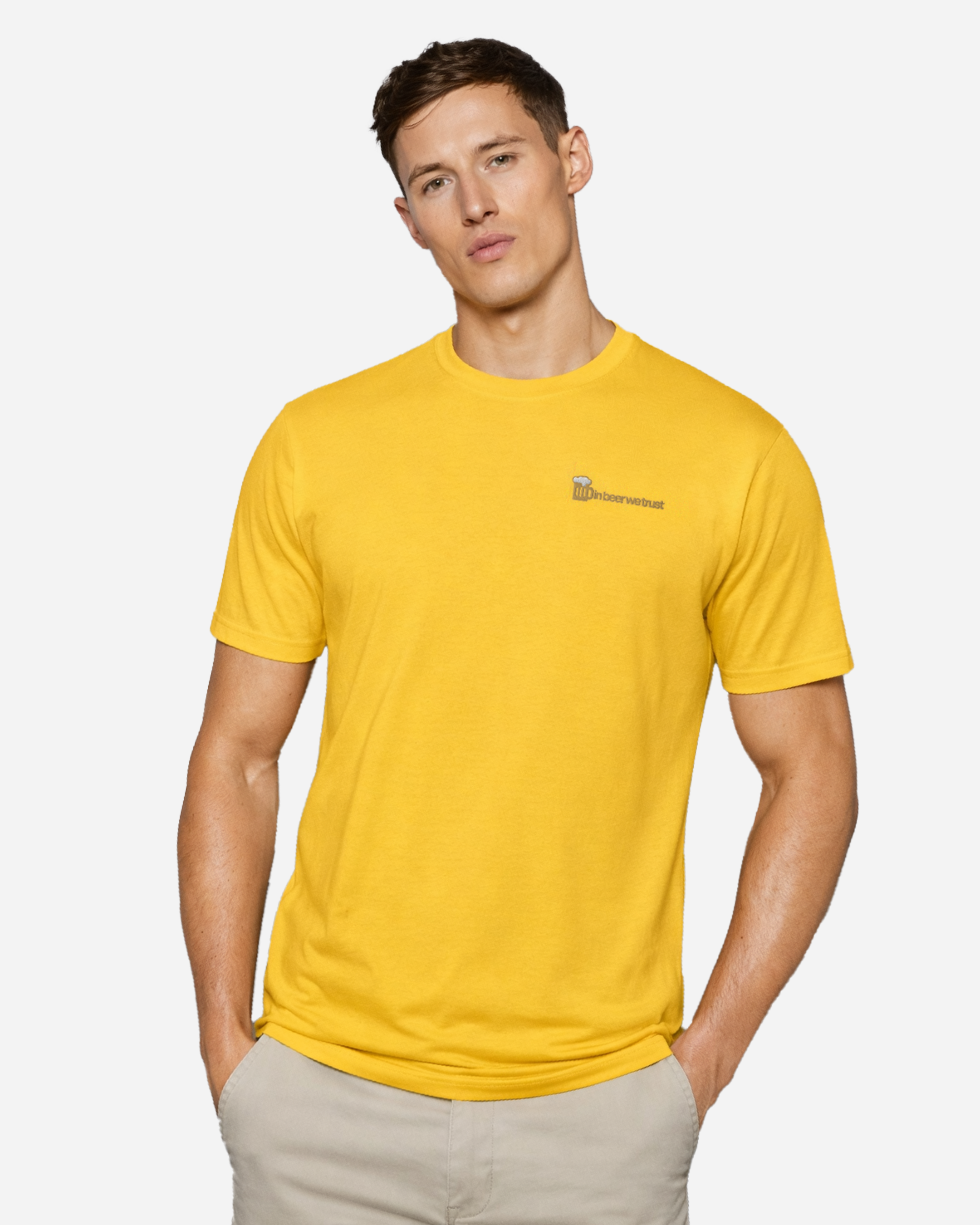 Unisex Daisy T-Shirt with Flat Embroidery Logo – Premium Cotton Crew Neck