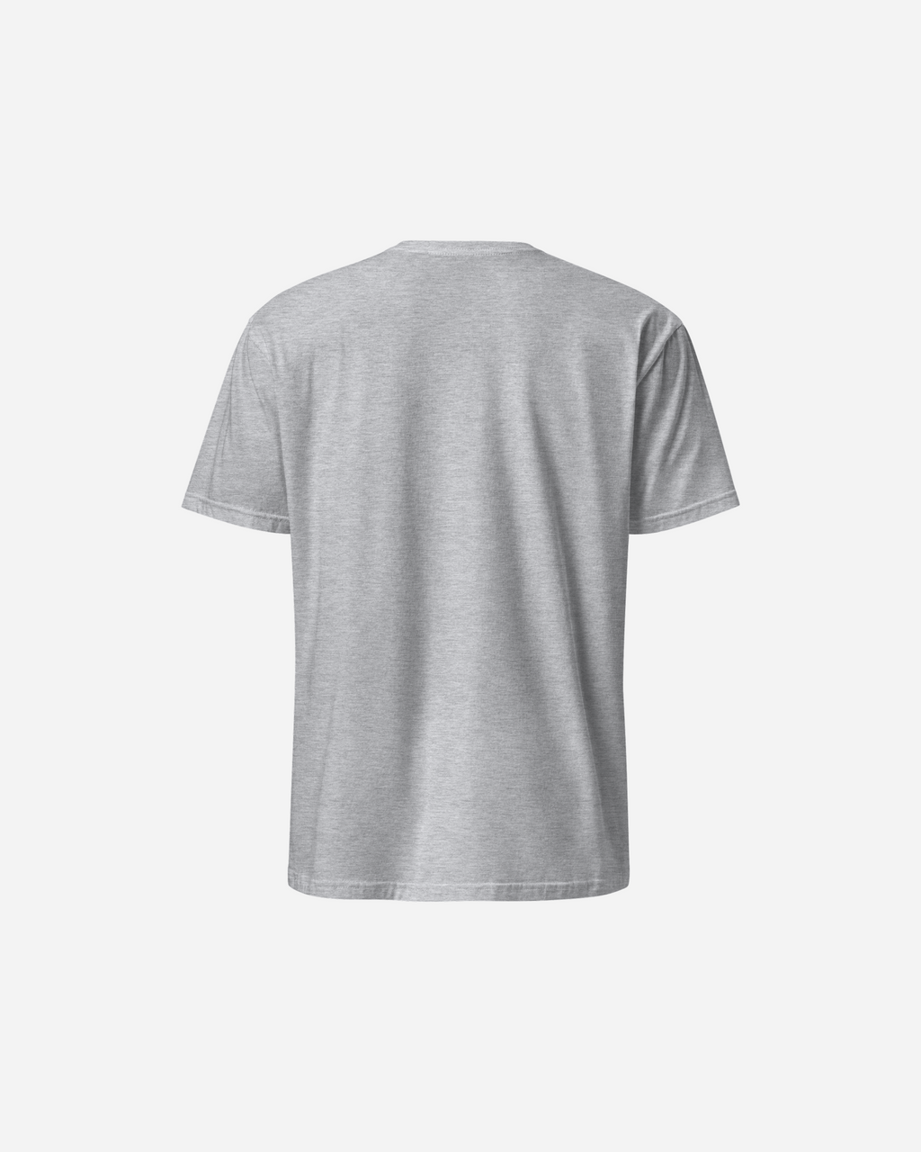 Unisex Sport Grey T-Shirt with Flat Embroidery Logo – Premium Cotton Crew Neck