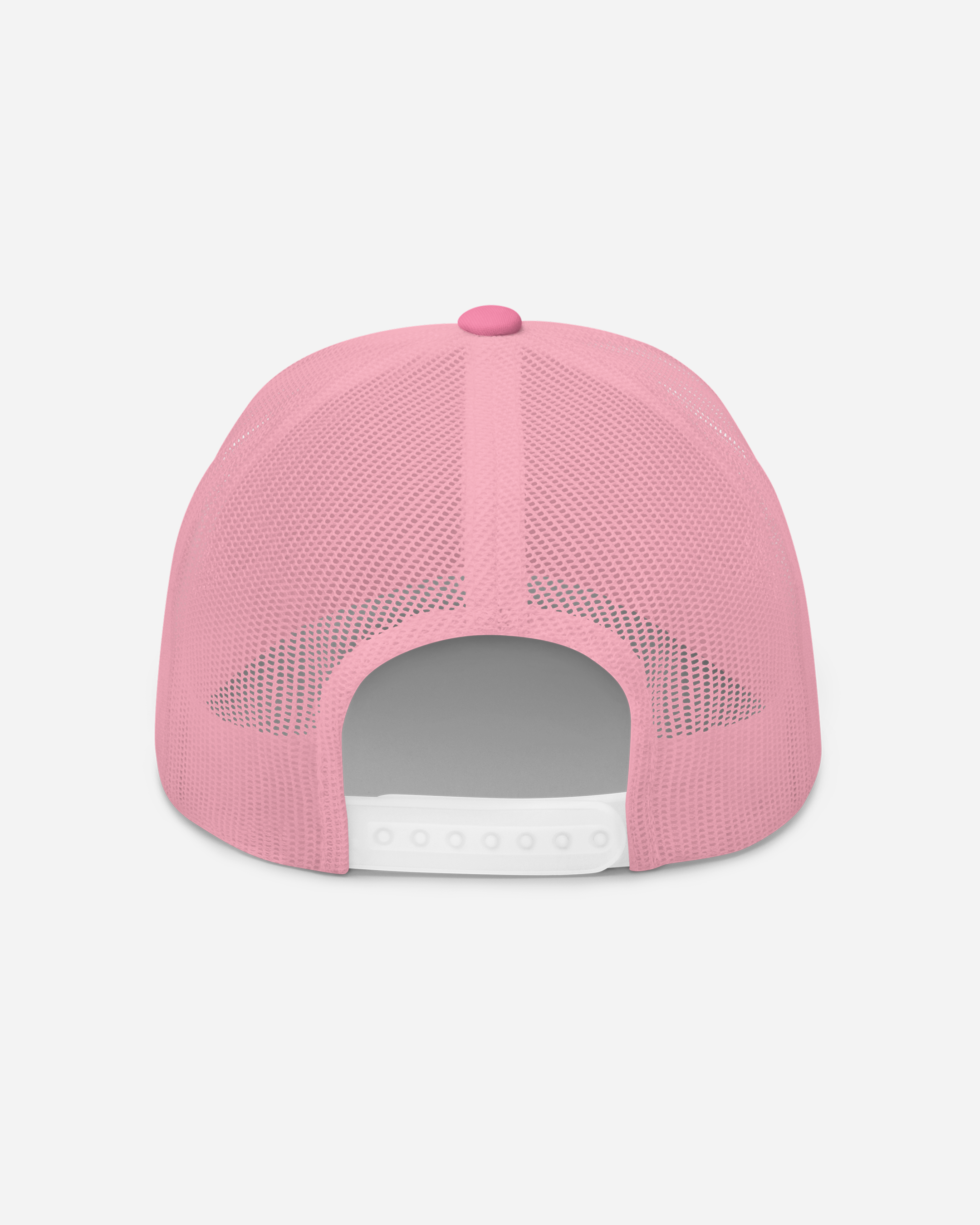 Aura Balance Yin Yang Trucker Cap – Silver, White & Pink Unisex Hat with Flat Embroidery | Aurasoma Inspired Streetwear