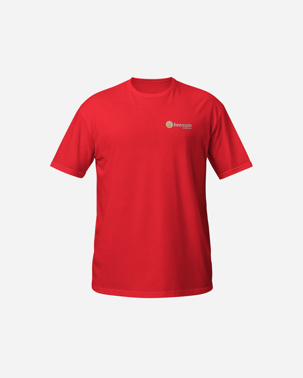 Beercoin Essential Unisex T-Shirt – Premium Flat Embroidery Crypto Streetwear (Navy, Red, Sapphire, Tropical Blue)