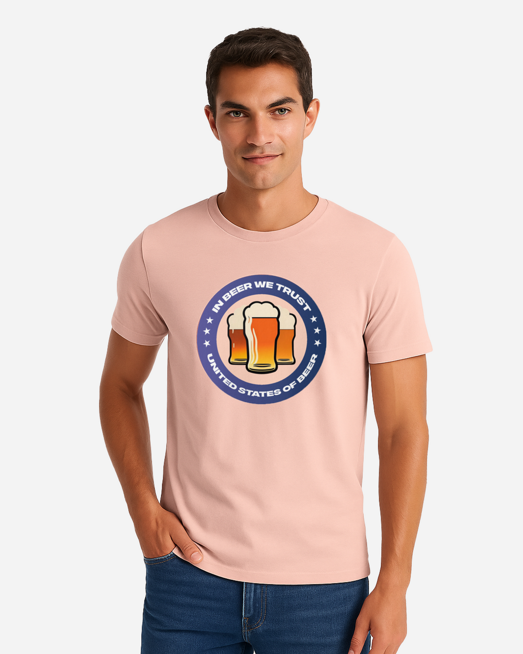 In Beer We Trust Unisex T-Shirt – United States of Beer Edition | DTF Print